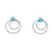 Navajo Turquoise Sterling Silver Post Earrings NN20311